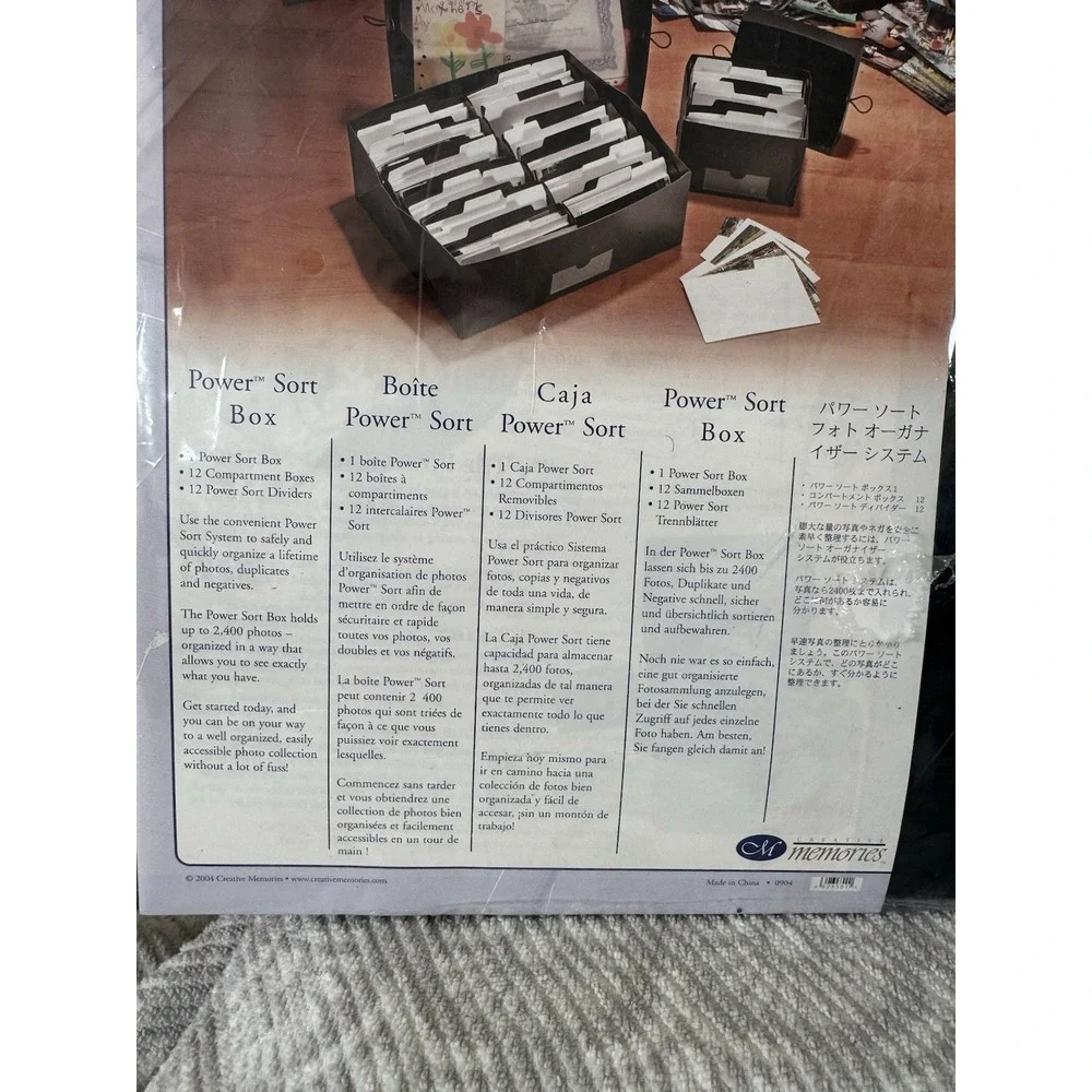New Creative Memories LARGE POWER SORT BOX Holds 2400 Photos Storage